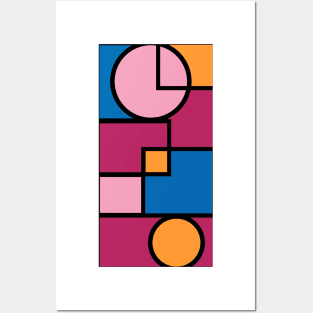 Piet Mondrian Style Geometric Pattern, Simple, Classic and Elegant Posters and Art